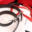Pari all'originale replica Cintura reversibile da uomo Salvatore Ferragamo da 3,5 cm con fibbia in acciaio Nero/caffè