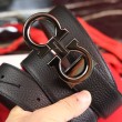 Alta gamma replica Cintura reversibile da uomo Salvatore Ferragamo da 3,5 cm con fibbia Nero/caffè