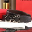Alta gamma replica Cintura reversibile da uomo Salvatore Ferragamo da 3,5 cm con fibbia Nero/caffè