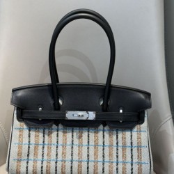 Replica qualità specchio Borse a tracolla Hermès Birkin 29 in tela Toile H ricamata Nero