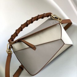 Replica qualità specchio Borsa Loewe piccola Puzzle Edge multicolore nappa di vitello