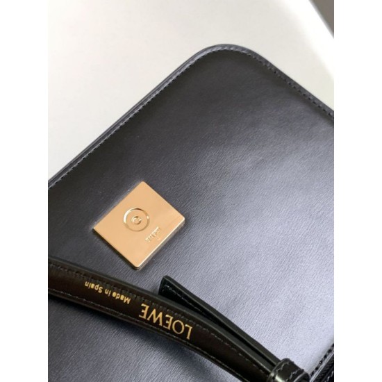 Replica Borsa piccola Loewe Goya nera Imitazioni Replica qualità specchio Borsa piccola Loewe Goya nera