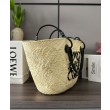 Borsa a cestino Loewe Large Anagram nera