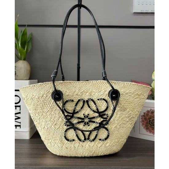 Borsa a cestino Loewe Large Anagram nera