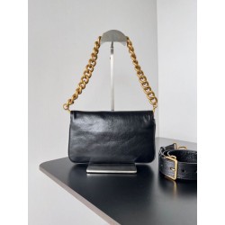 Borse Replica a tracolla Balenciaga BB con patta morbida e finiture dorate