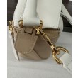 Borsa classica bicolore Loewe Puzzle Edge piccola Bianco/beige