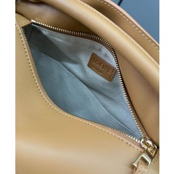 Borsa classica bicolore Loewe Puzzle Edge piccola Nero/Marrone