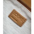 Borsa classica bicolore Loewe Puzzle Edge piccola Nero/Marrone