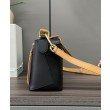 Borsa classica bicolore Loewe Puzzle Edge piccola Nero/Marrone