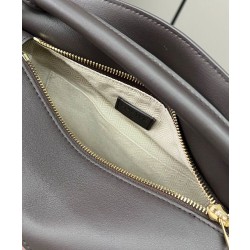 Borsa classica bicolore Loewe Puzzle Edge piccola Nero/Rosso