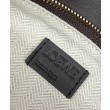 Borsa classica bicolore Loewe Puzzle Edge piccola Nero/Rosso