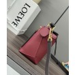 Borsa classica bicolore Loewe Puzzle Edge piccola Nero/Rosso