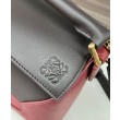 Borsa classica bicolore Loewe Puzzle Edge piccola Nero/Rosso