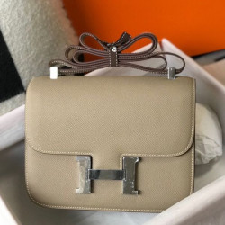 Borsa Hermes Constance MM 24cm Grigio Epsom