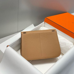 Borsa Hermes Halzan 25 cammello scuro clemence