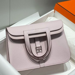 Borsa Hermes Halzan 25 viola chiaro clemence