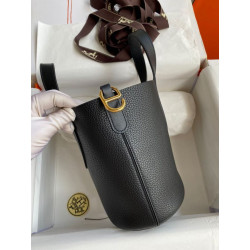 Borsa Hermes In The Loop 18 fatta a mano Clemence nera