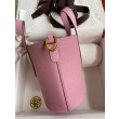 Borsa Hermes In The Loop 18 fatta a mano Clemence Rosa Borsa Hermes In The Loop 18 fatta a mano Clemence Rosa