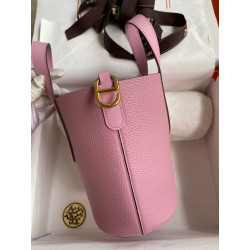 Borsa Hermes In The Loop 18 fatta a mano Clemence Rosa