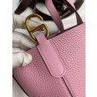 Borsa Hermes In The Loop 18 fatta a mano Clemence Rosa Borsa Hermes In The Loop 18 fatta a mano Clemence Rosa