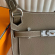 Borsa Hermes Jypsiere Mini fatta a mano in pelle di vitello color talpa Borsa Hermes Jypsiere Mini fatta a mano in pelle di vitello color talpa
