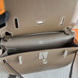 Borsa Hermes Jypsiere Mini fatta a mano in pelle di vitello color talpa Borsa Hermes Jypsiere Mini fatta a mano in pelle di vitello color talpa