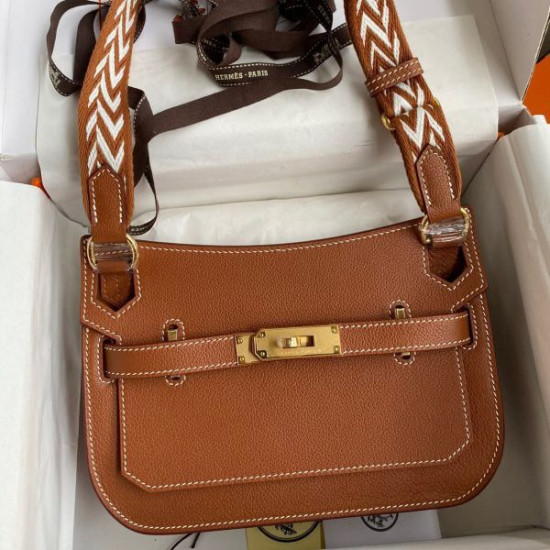 Borse Firmate Replica Hermes Jypsiere Mini in pelle di vitello marrone Borse Firmate Replica Hermes Jypsiere Mini in pelle di vitello marrone