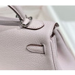 Bora Pari all'originale replica Hermes Kelly 20cm/25cm malva pallido Clemence hardware argento Bora Pari all'originale replica Hermes Kelly 20cm/25cm malva pallido Clemence hardware argento