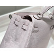 Bora Pari all'originale replica Hermes Kelly 20cm/25cm malva pallido Clemence hardware argento Bora Pari all'originale replica Hermes Kelly 20cm/25cm malva pallido Clemence hardware argento