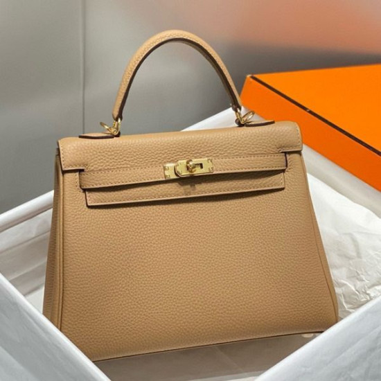 Qualità superiore replica Hermes Kelly 20cm/25cm marrone Clemence Qualità superiore replica Hermes Kelly 20cm/25cm marrone Clemence