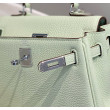 Imitazioni borse griffate Hermes Kelly 20cm/25cm verde Clemence Imitazioni borse griffate Hermes Kelly 20cm/25cm verde Clemence