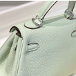 Imitazioni borse griffate Hermes Kelly 20cm/25cm verde Clemence Imitazioni borse griffate Hermes Kelly 20cm/25cm verde Clemence