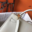 Borsa Hermes Kelly 25cm Sellier bianca Epsom Borsa Hermes Kelly 25cm Sellier bianca Epsom