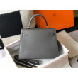 Borse Replica Hermes Kelly 28cm/32cm Ardesia Epsom hardware dorato