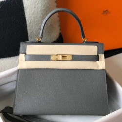 Borse Replica Hermes Kelly 28cm/32cm Ardesia Epsom hardware dorato