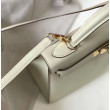 Borsa Hermes Kelly 28cm/32cm Bianco Epsom hardware dorato