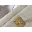 Borsa Hermes Kelly 28cm/32cm Bianco Epsom hardware dorato