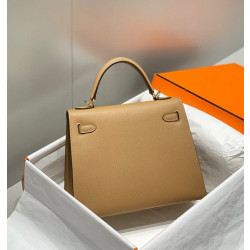 Borse Firmate Replica Hermes Kelly 28cm/32cm cammello Epsom GHW