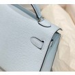 Borsa Hermes Kelly Mini II Azzurro Epsom con hardware dorato Borsa Hermes Kelly Mini II Azzurro Epsom con hardware dorato