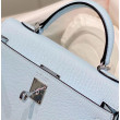 Borsa Hermes Kelly Mini II Azzurro Epsom con hardware dorato Borsa Hermes Kelly Mini II Azzurro Epsom con hardware dorato