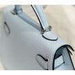 Borsa Hermes Kelly Mini II Azzurro Epsom con hardware dorato Borsa Hermes Kelly Mini II Azzurro Epsom con hardware dorato