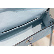Borsa Hermes Kelly Mini II Azzurro Epsom con hardware dorato Borsa Hermes Kelly Mini II Azzurro Epsom con hardware dorato
