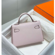 Borsa Hermes Kelly Mini II Malva pallido Epsom con hardware dorato