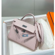 Borsa Hermes Kelly Mini II Malva pallido Epsom con hardware dorato