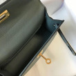 Borse Imitazioni Hermes Kelly Mini II Vert Amande Epsom con hardware dorato