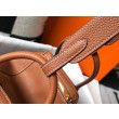 Borsa Hermes Lindy 26 cm Marrone con finiture dorate Borsa Hermes Lindy 26 cm Marrone con finiture dorate