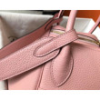 Borse Firmate Replica Hermes Lindy 26 cm Rosa con finiture dorate Borse Firmate Replica Hermes Lindy 26 cm Rosa con finiture dorate