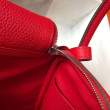 Borsa Hermes Lindy 26 cm Rosso con finiture dorate Borsa Hermes Lindy 26 cm Rosso con finiture dorate