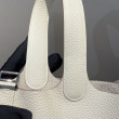 Borse Replica Hermes Picotin Lock 18/22 Etoupe beige hardware argentato