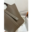 Borsa Hermes Picotin Lock 18/22 Etoupe grigia hardware argentato